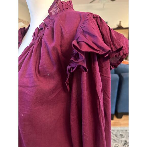 GAP NWT BLOUSE LIGHTWEIGHT PURPLE PLUM TOP WOMENS LARGE - Picture 3 of 7